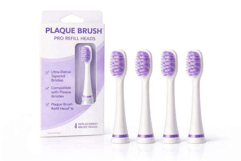 Plaque Brush™ Pro Refill Heads (x4)